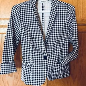 Checkered stretch blazer